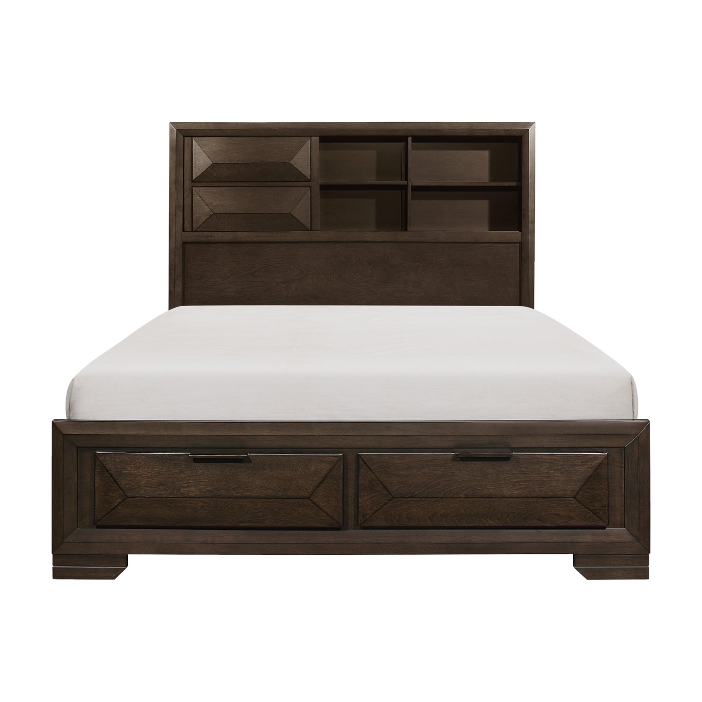 1753-1* - (3)Queen Platform Bed with Footboard Storage