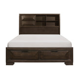 1753-1* - (3)Queen Platform Bed with Footboard Storage