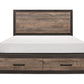 1762-1* - (3)Queen Platform Bed with Footboard Storage