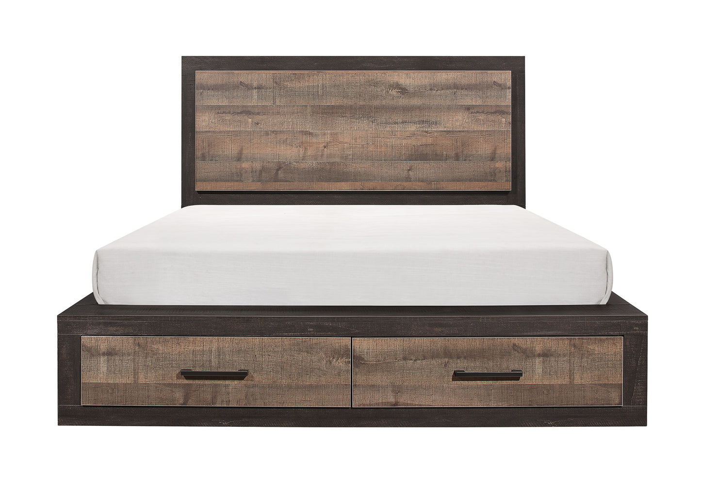 1762-1* - (3)Queen Platform Bed with Footboard Storage