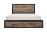 1762-1* - (3)Queen Platform Bed with Footboard Storage