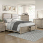 1820NK-1CK* - (3) California King Platform Bed with Footboard Storage