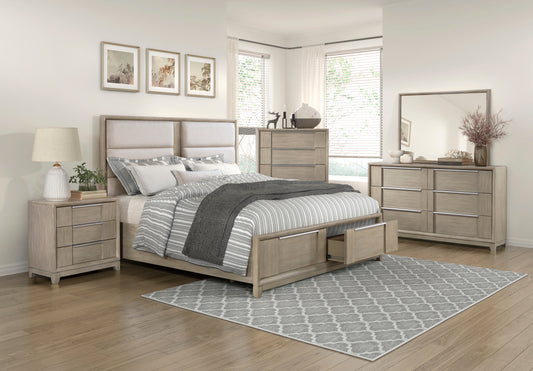 1820NK-1EK* - (3) Eastern King Platform Bed with Footboard Storage