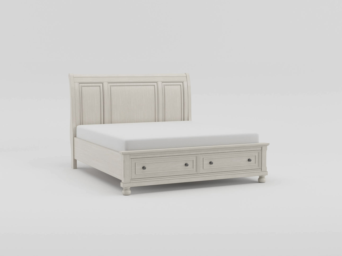 2259W-1* - (3) Queen Platform Bed with Footboard Storage