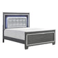 1916KGY-1CK* - (3)California King Bed, LED Lighting