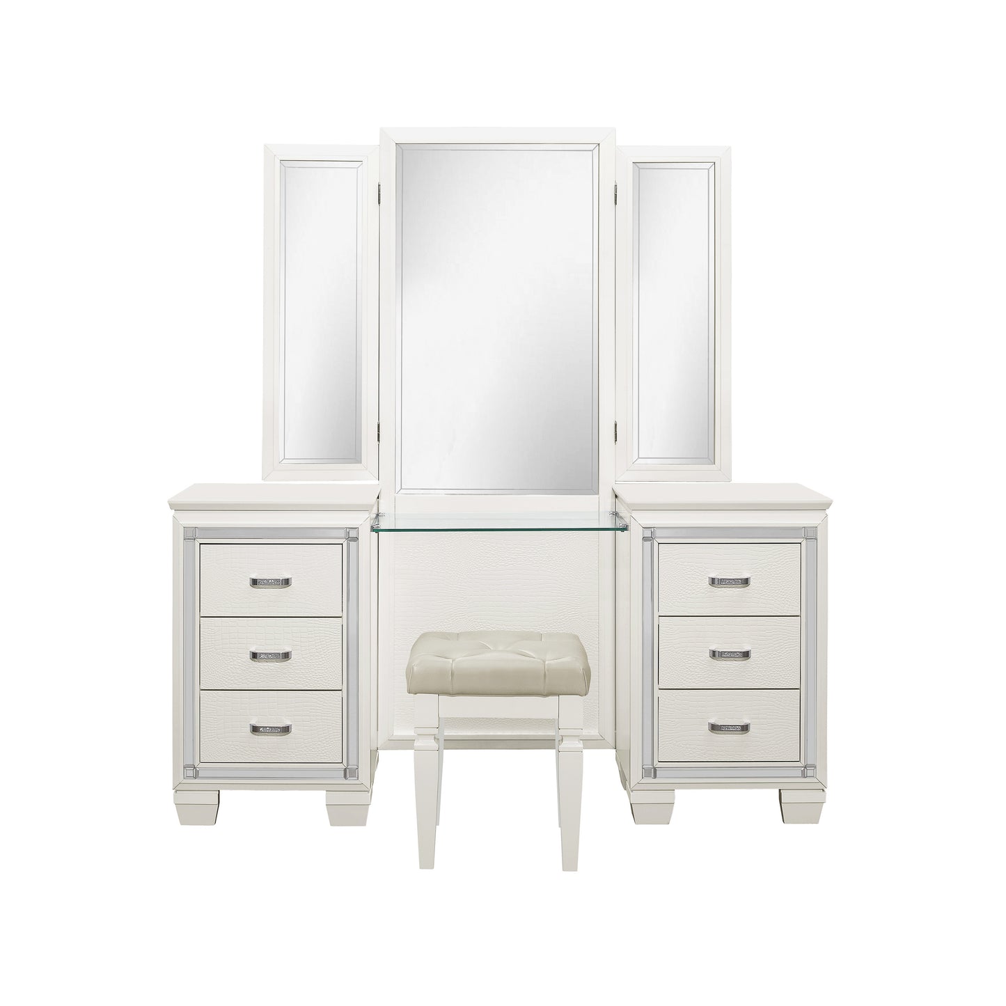 1916W-15* - (3)Vanity Dresser with Mirror