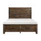 1957K-1CK* - (3)California King Sleigh Platform Bed with Footboard Storage