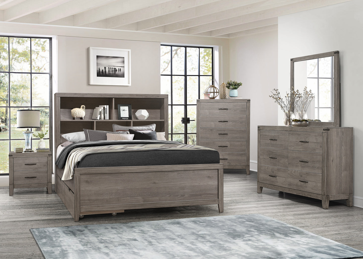 2042NB-1* - (3) Queen Platform Bed