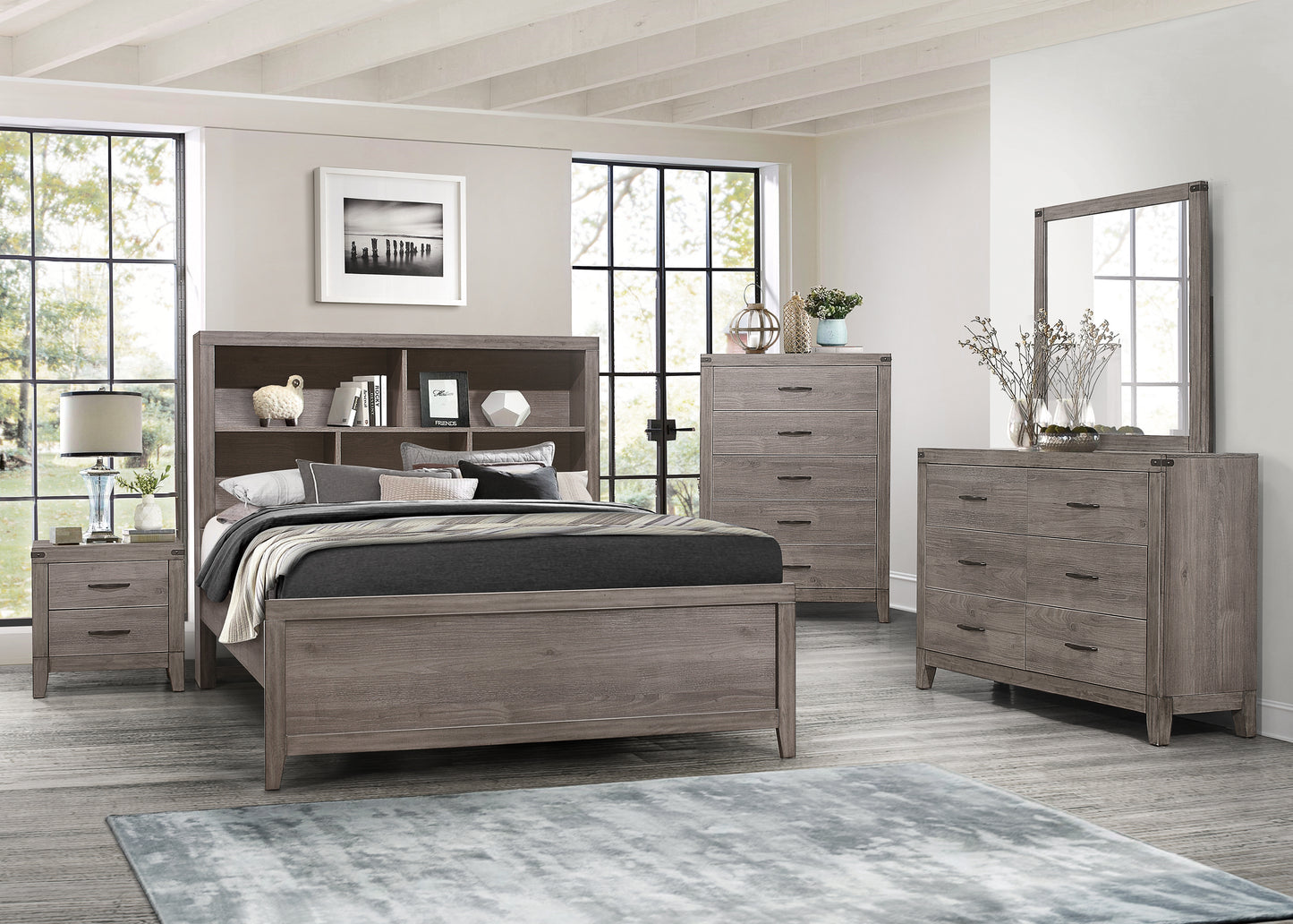 2042NB-1* - (3) Queen Platform Bed