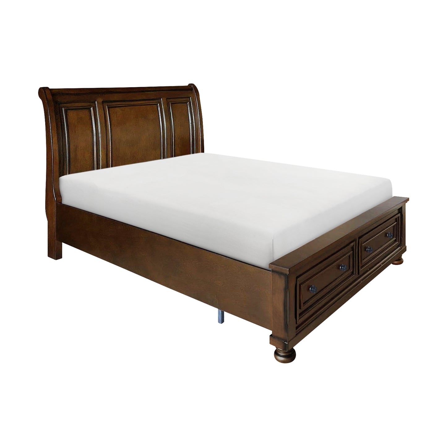 2159-1* - (3)Queen Sleigh Platform Bed with Footboard Storage