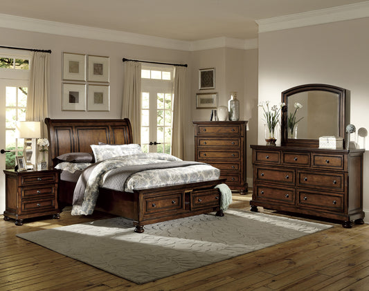 2159F-1* - (3)Full Sleigh Platform Bed with Footboard Storage