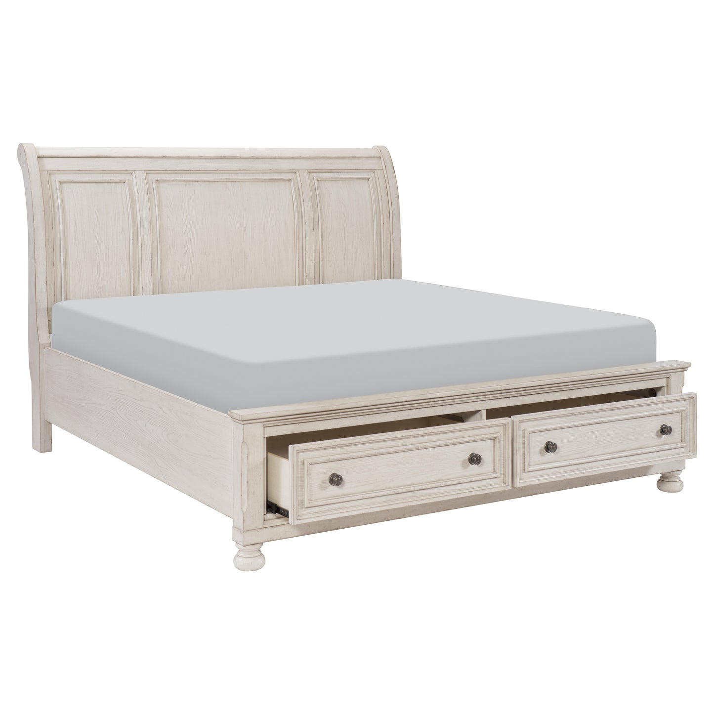 2259KW-1EK* - (3) Eastern King Platform Bed with Footboard Storage