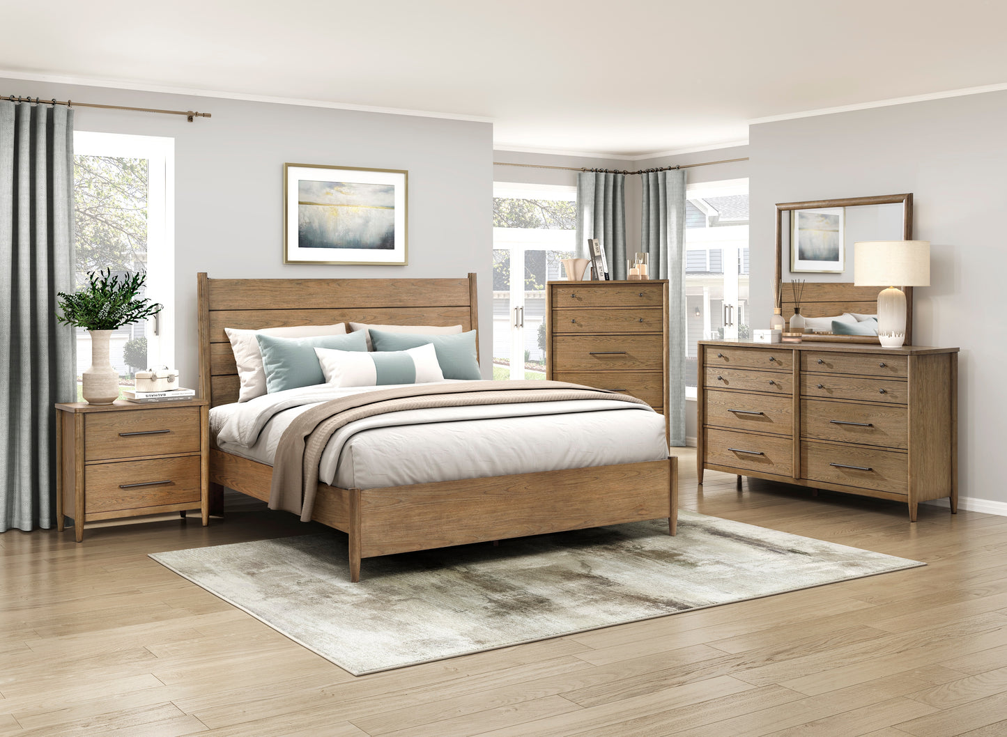 2386PNK-1CK* - (3) California King Platform Bed