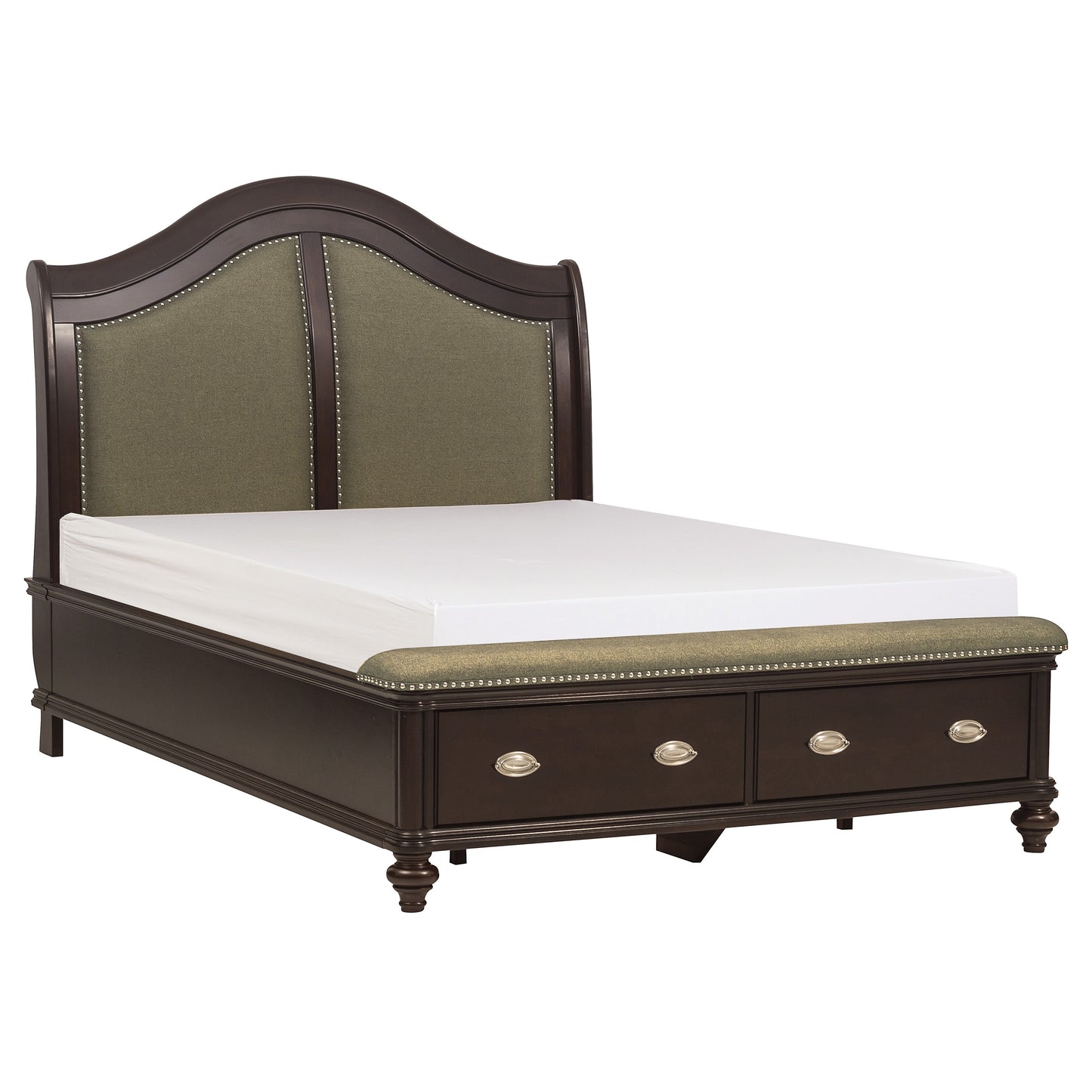2615DC-1* - (3)Queen Sleigh Platform Bed