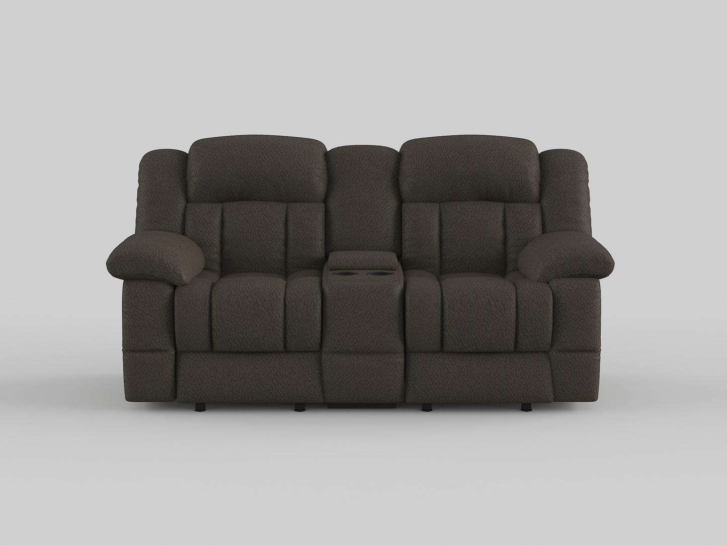 9636CC-2 - Double Glider Reclining Love Seat with Center Console