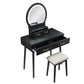 4565BK - Vanity Dresser with Mirror and Stool