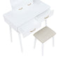 4565WH - Vanity Dresser with Mirror and Stool