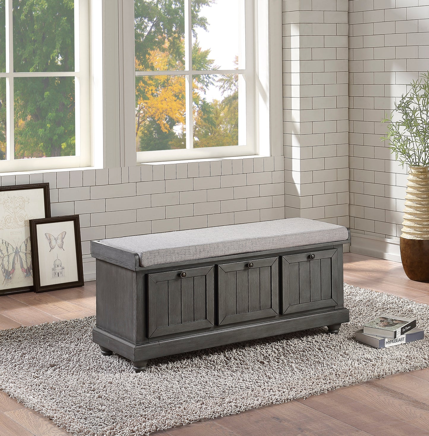4586DG - Lift Top Storage Bench
