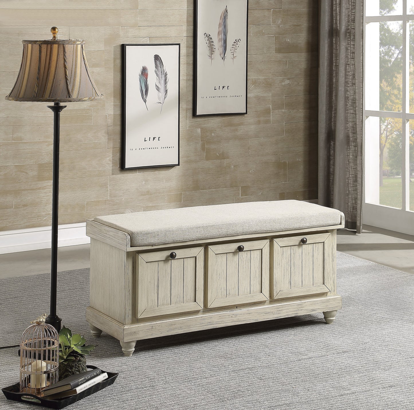4586W - Lift Top Storage Bench
