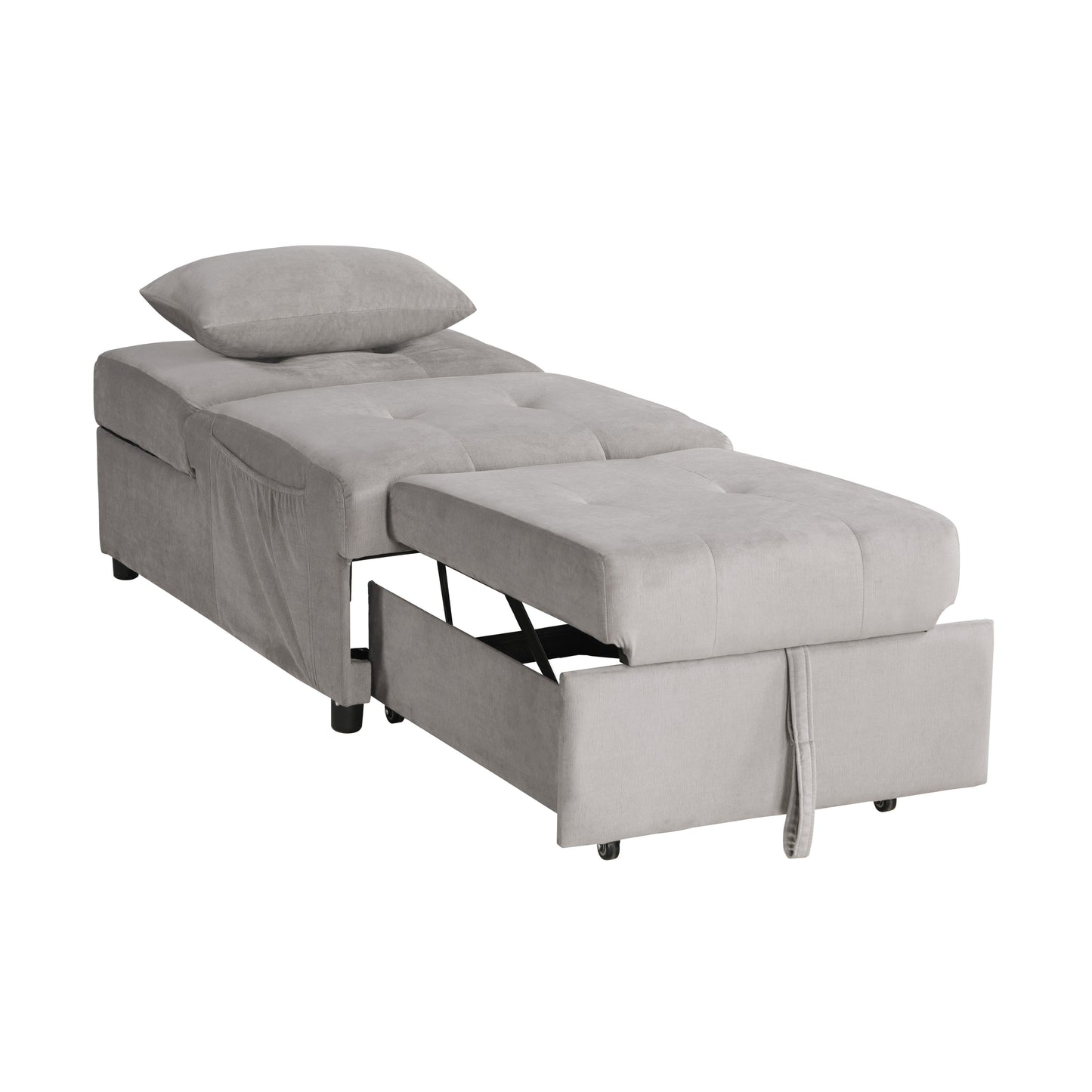 4615-F4 - Lift Top Storage Bench with Pull-out Bed