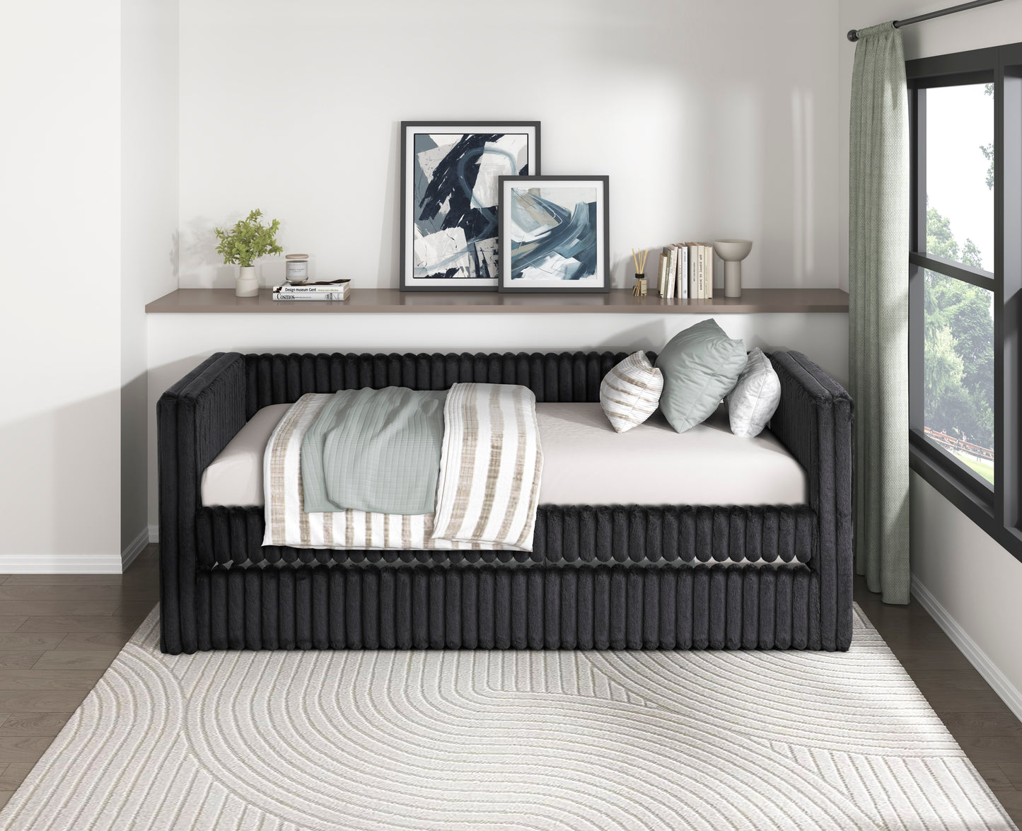 4655BLK* - (2) Daybed with Trundle