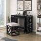 4998BLK - 3-Piece Pack Desks with Stool Set