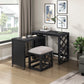 4998BLK - 3-Piece Pack Desks with Stool Set