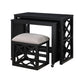 4998BLK - 3-Piece Pack Desks with Stool Set