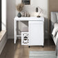 4998WHT - 3-Piece Pack Desks with Stool Set