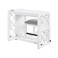4998WHT - 3-Piece Pack Desks with Stool Set