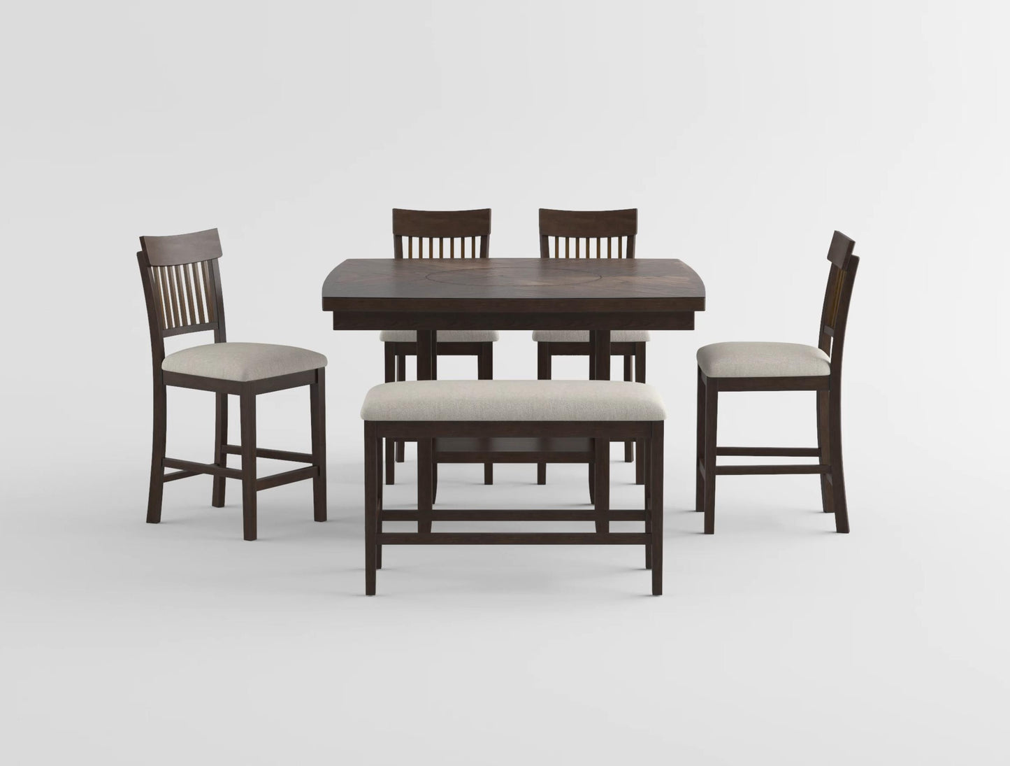 5716-36 - Counter Height Table with Lazy Susan