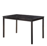 2601BK-48 - Dining Table, Faux Marble Top