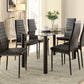 5538BK* - (2)Dining Table, Glass Top