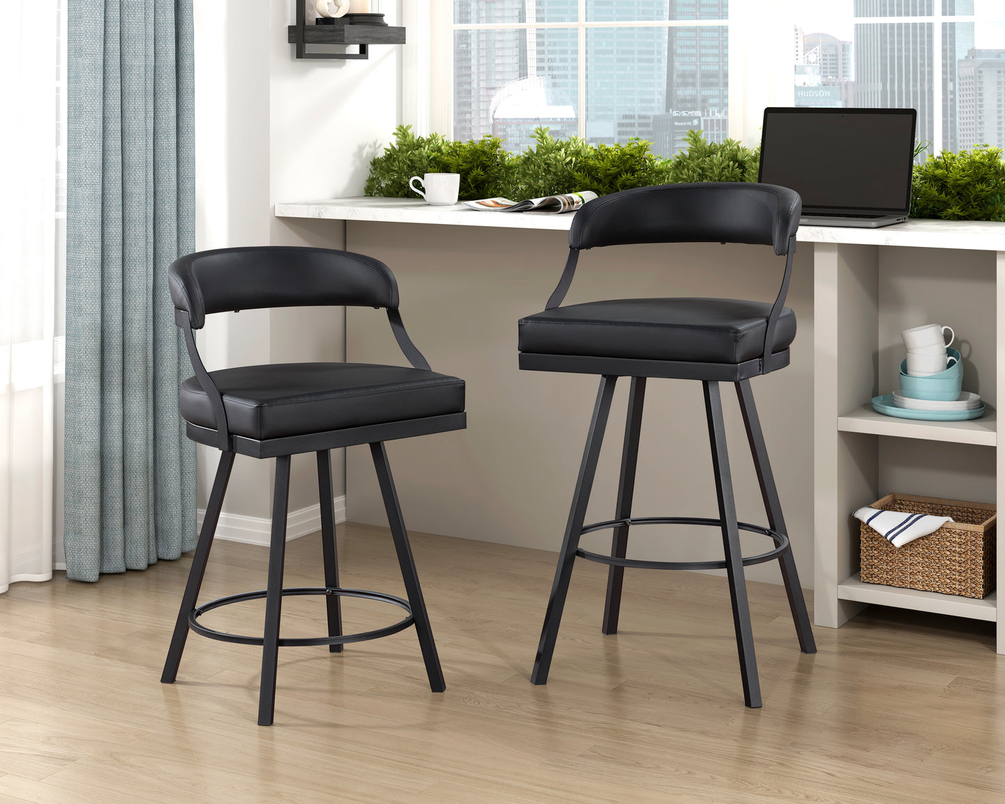 5565-29BK - Swivel Pub Height Chair