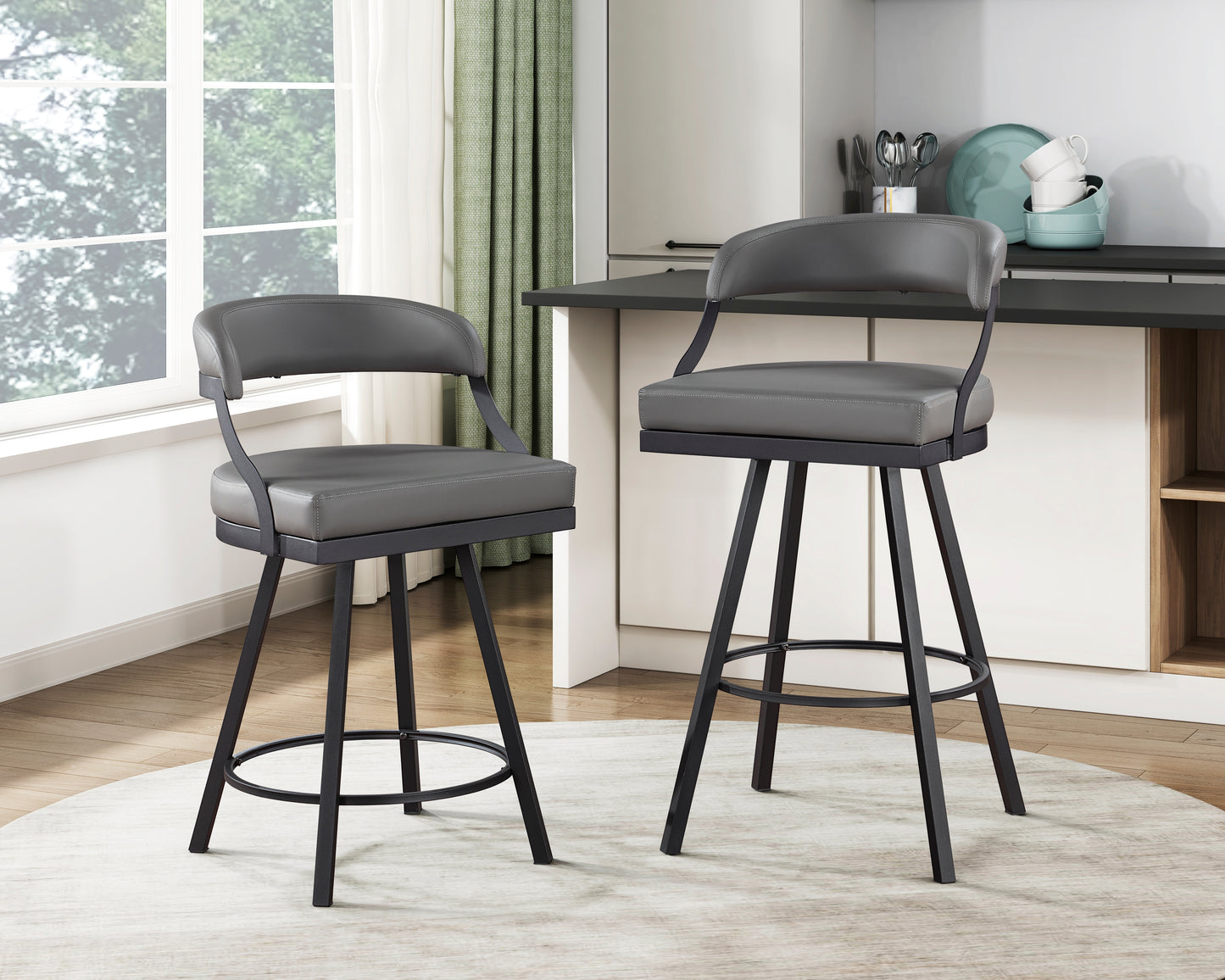 5565-24GY - Swivel Counter Height Chair