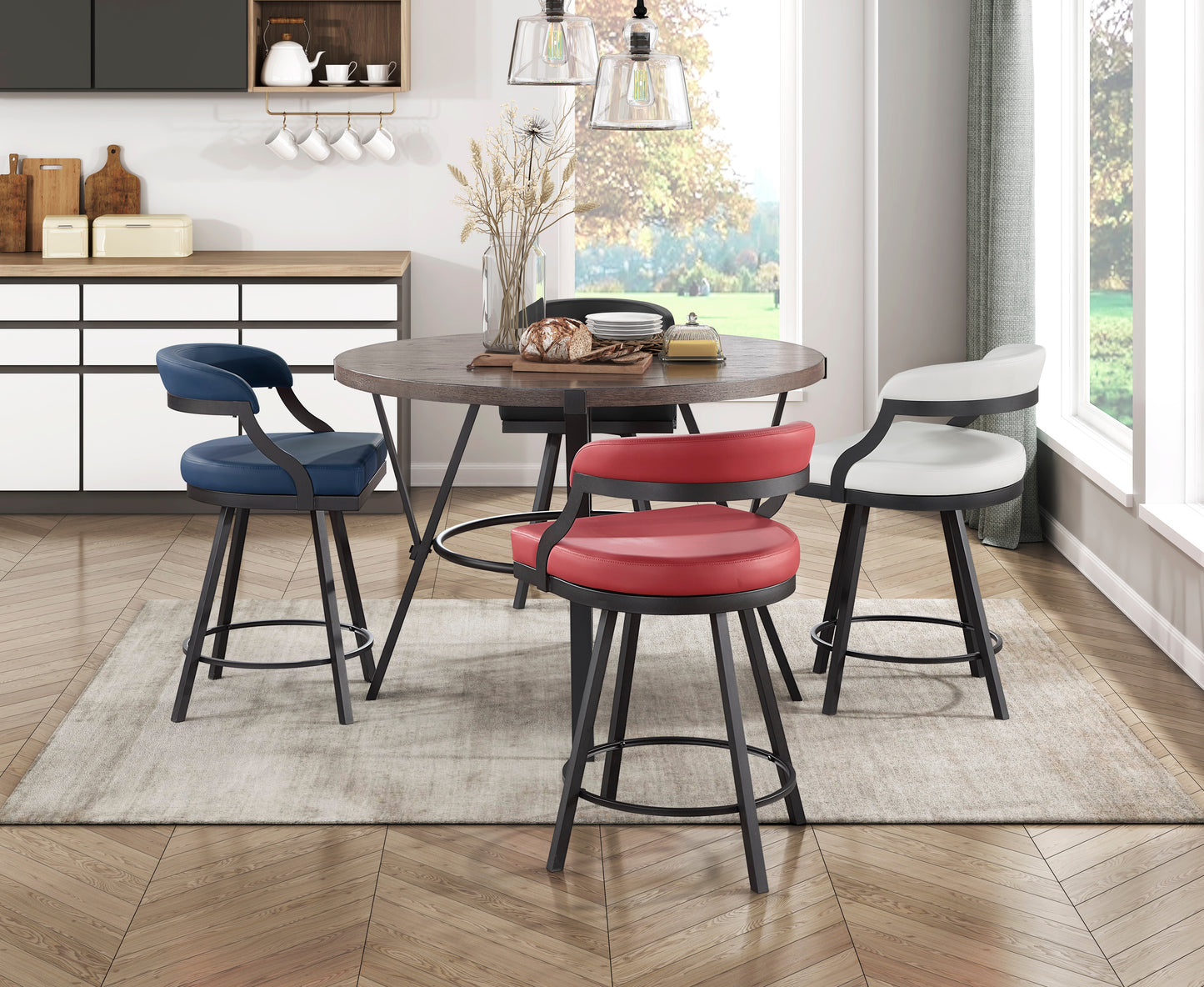 5565-24BU - Swivel Counter Height Chair