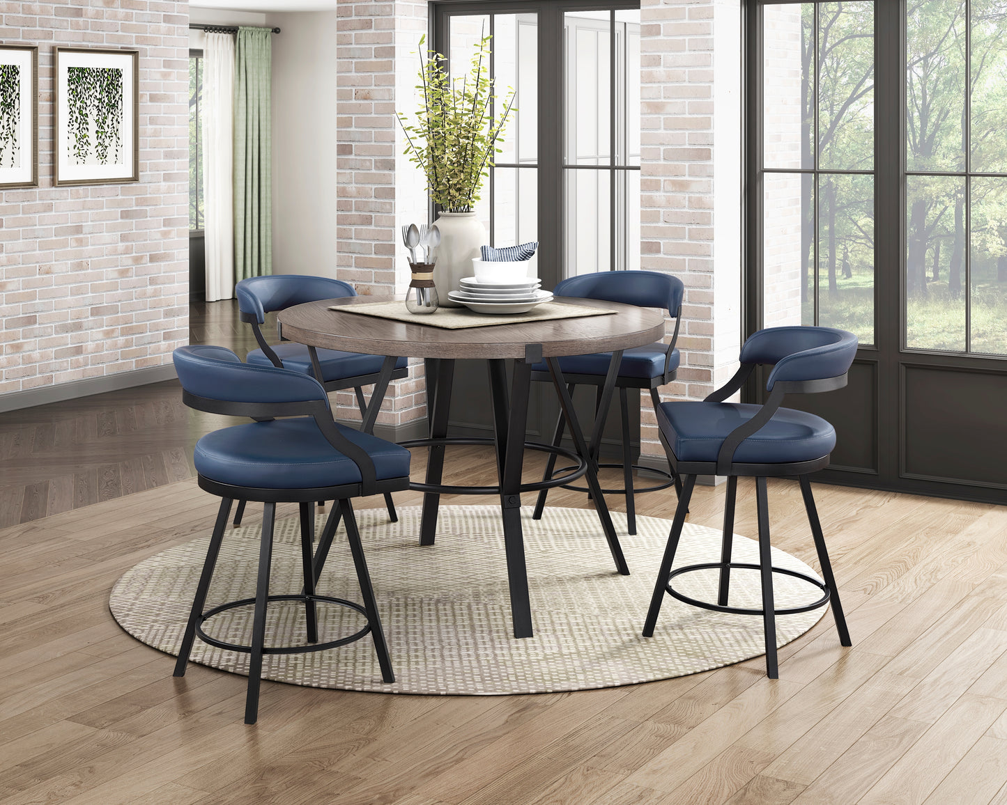 5565-24BU - Swivel Counter Height Chair