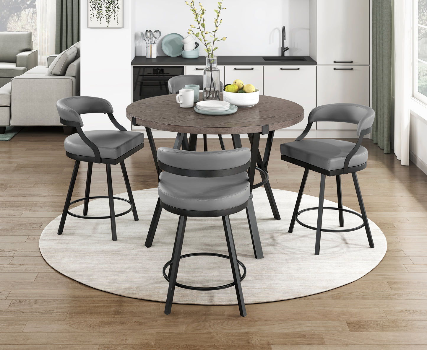 5565-24GY - Swivel Counter Height Chair