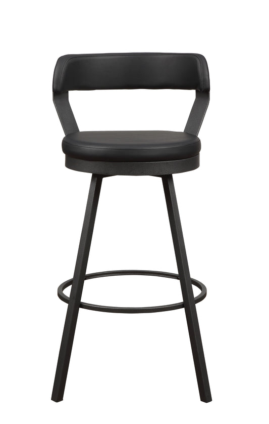 5566-29BK - Swivel Pub Height  Chair, Black