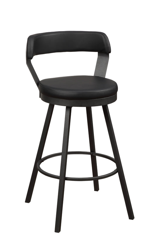 5566-29BK - Swivel Pub Height  Chair, Black