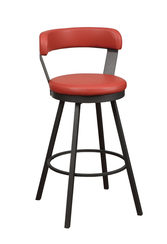 5566-29RD - Swivel Pub Height Chair, Red
