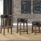 5681BLK-24 - Round Swivel Counter Height Stool, Black