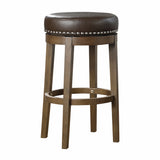 5681BRW-29 - Round Swivel Pub Height Stool, Brown