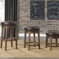 5681BRW-29 - Round Swivel Pub Height Stool, Brown