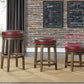 5681RED-18 - Round Swivel Stool, Red