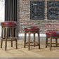 5681RED-29 - Round Swivel Pub Height Stool, Red