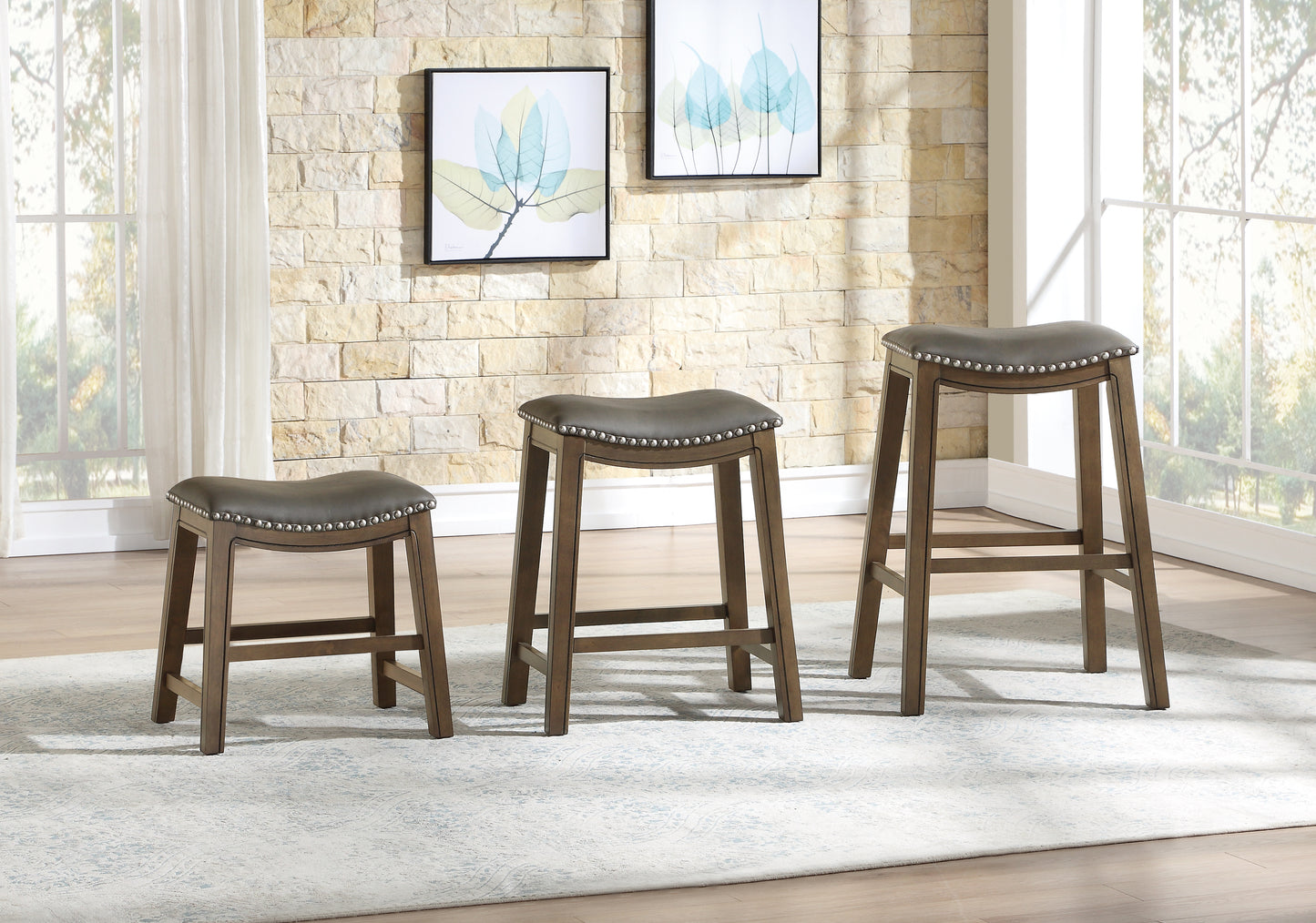 5682GRY-18 - 18 Dining Stool, Gray