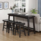 5687BLK-364P - 4-Piece Pack Counter Height Set