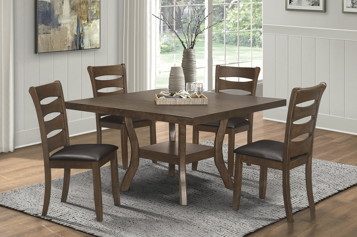 5712-54* - (2) Dining Table w/18" Butterfly Leaf, Mindy Veneer