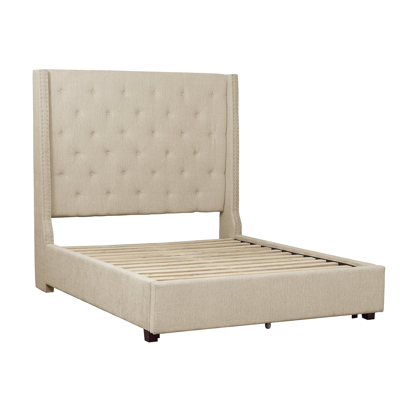 5877BE-1DW* - (3)Queen Platform Bed with Storage Footboard